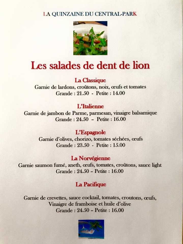 Menu di Central 