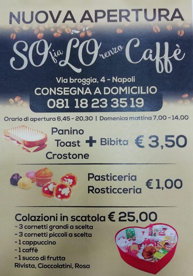 Menu di SO. LO. CAFFÈ 