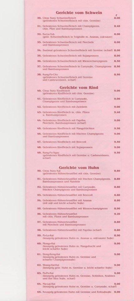 Speisekarte von LotusGarten restaurant, Siegen, Herrengarten 2