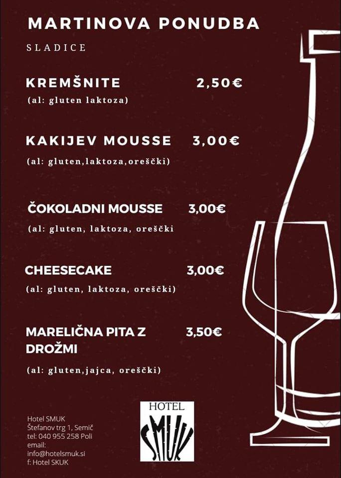 Menu di Hotel SMUK 