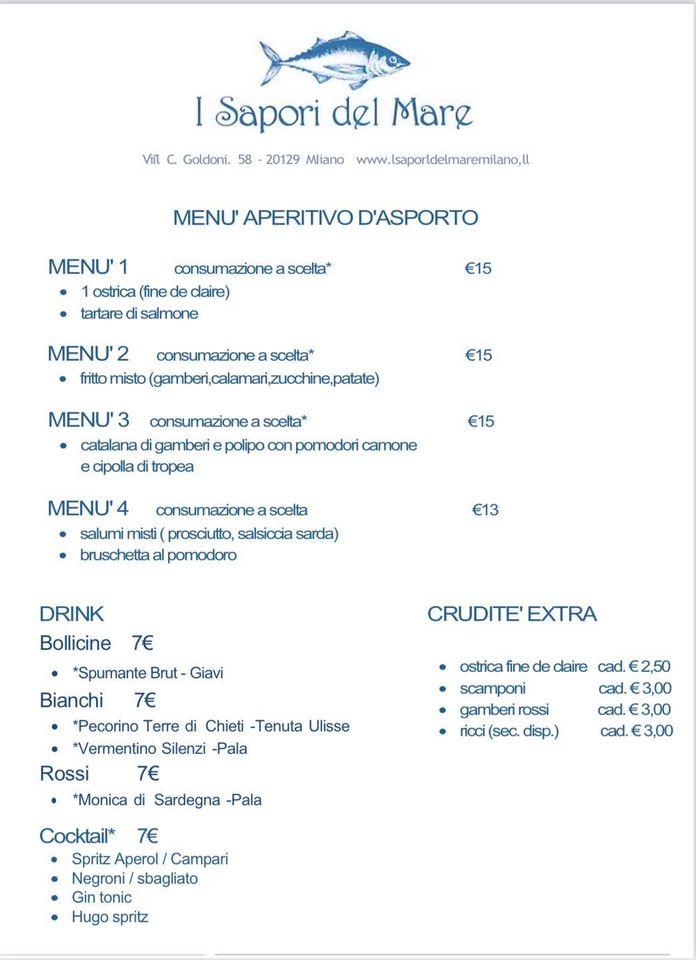 Menu di Cantine A Mare 