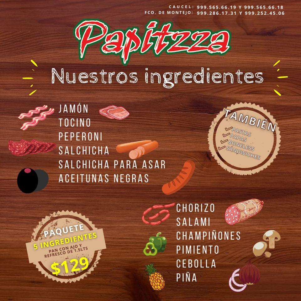 Carta de Papitzza Pizza