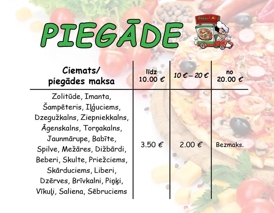Freshfoods Speisekarte