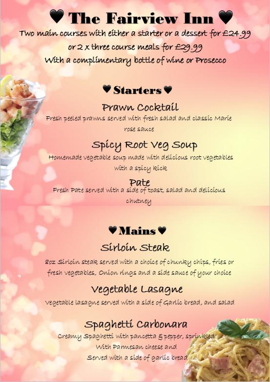 Carta de Fair View Inn