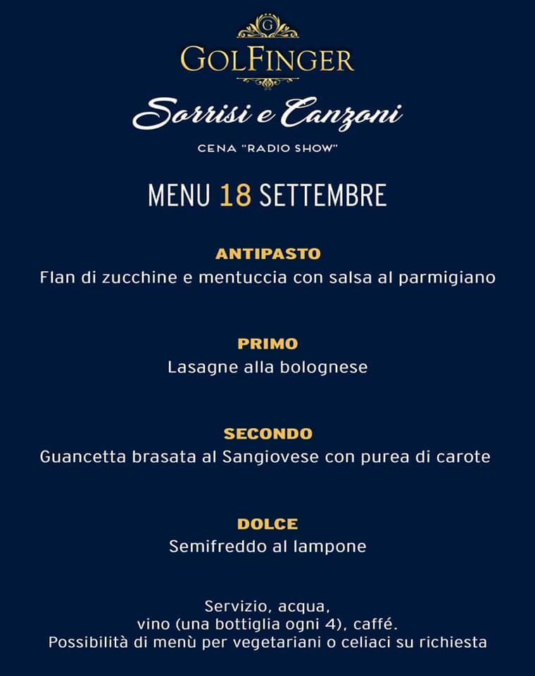 Menu di GolFinger 