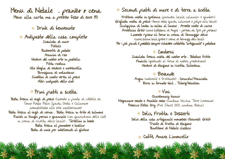 Menu di Grikò Country Hotel - Ristorante & Pizzeria Sternatia 