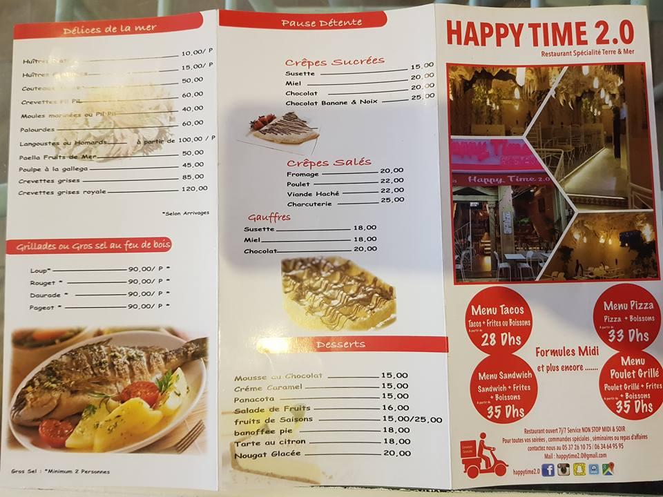 HAPPY TIMES 2.0 Rabat Speisekarte