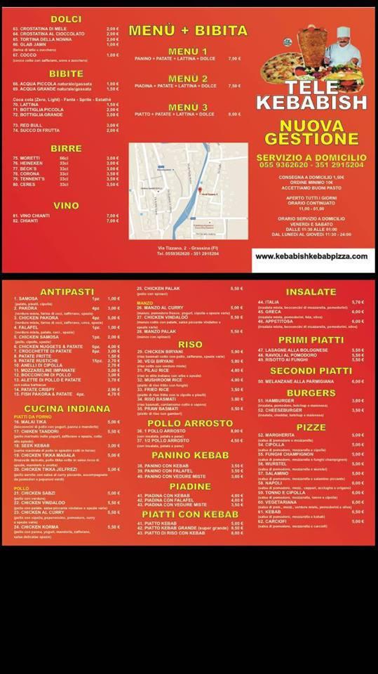 Menu di Tele Kebabish 