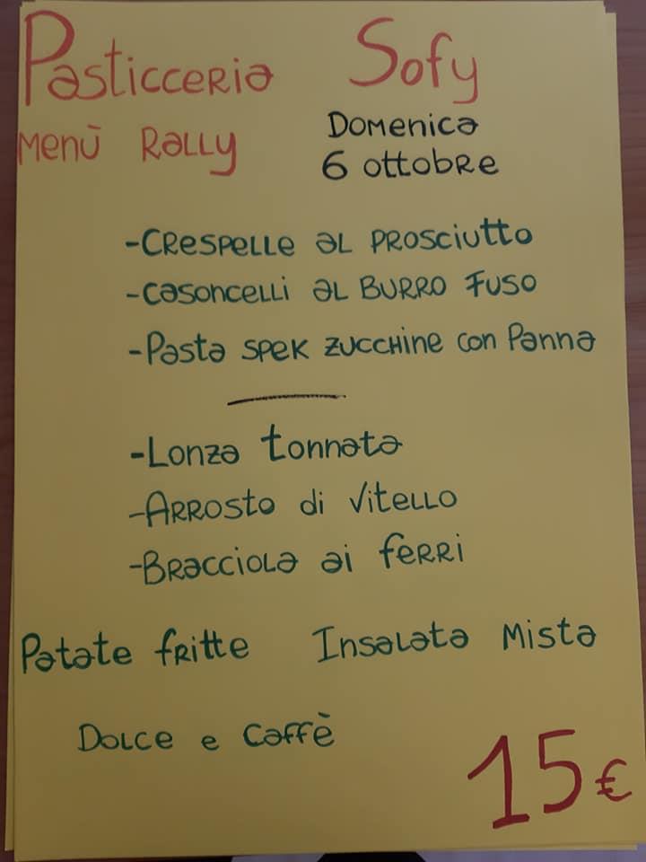Menu de Pasticceria Sofy