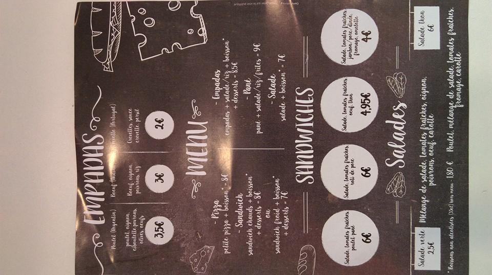 Amoati menu