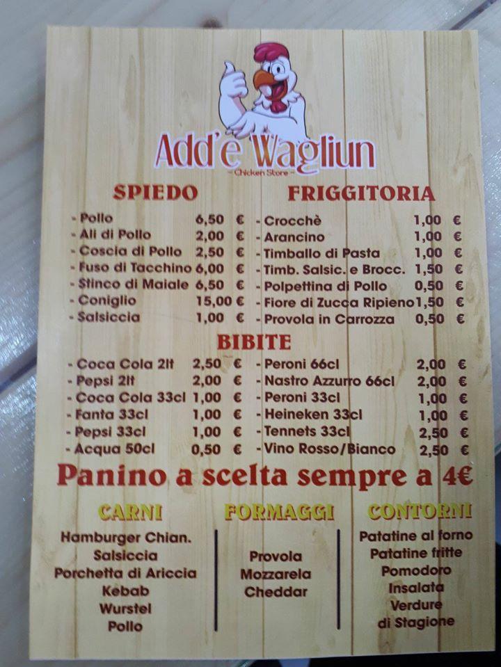 Menu di Add'e Wagliun Chicken Store 