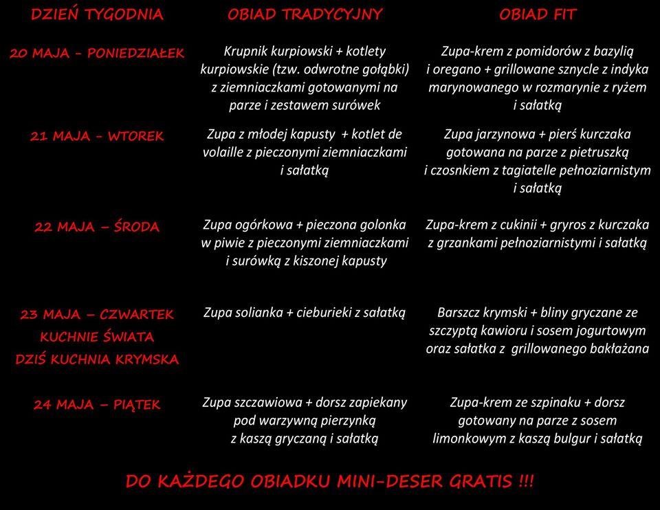 Strefa 3P menu