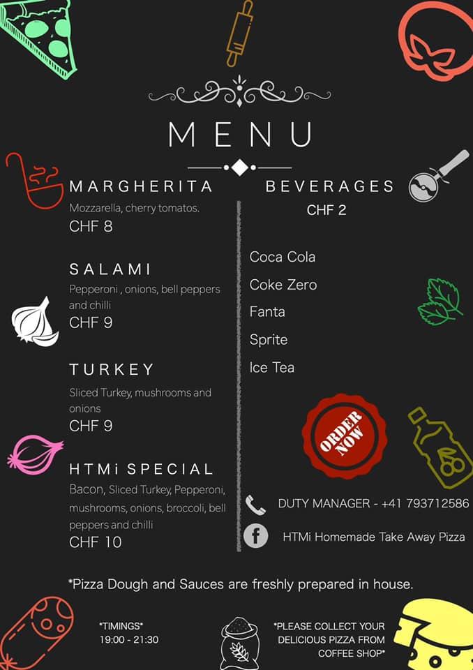 Menu di HTMi Homemade Take Away Pizza 