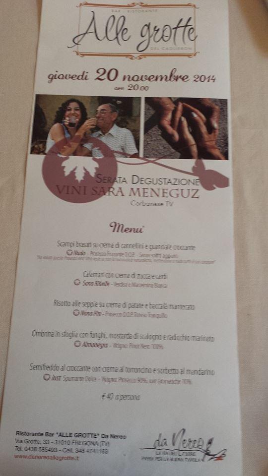 Menu di Alle Grotte 