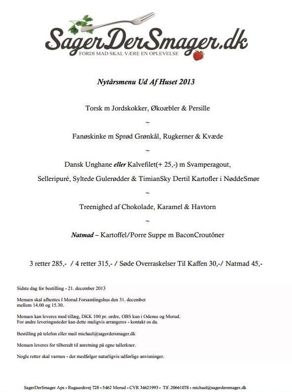 SagerDerSmager menu