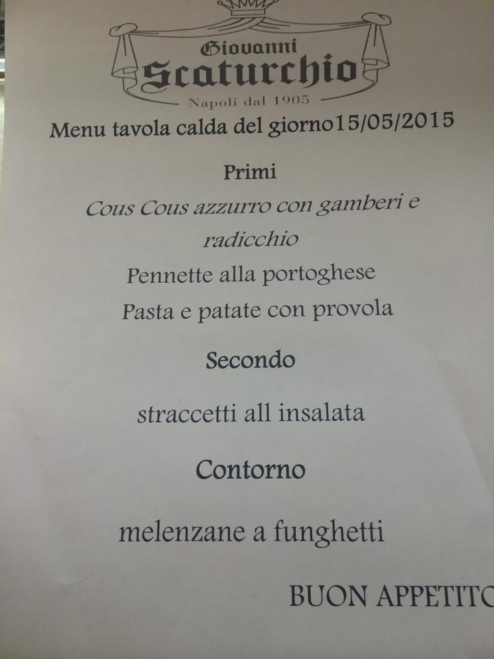 Menu di Scaturchio Via Orazio 
