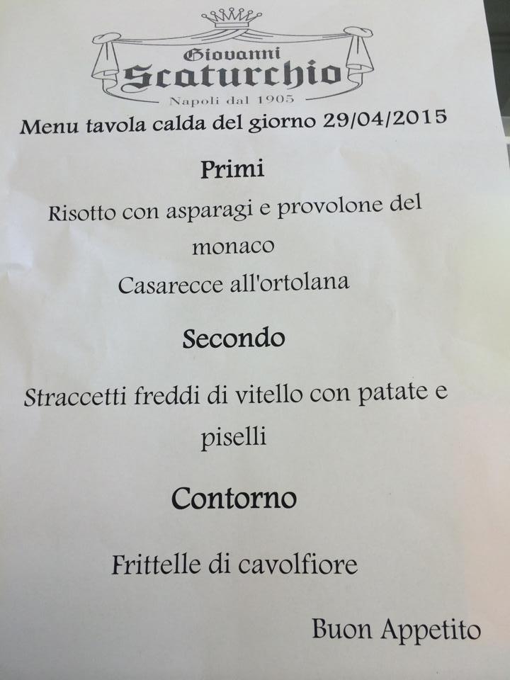 Menu di Scaturchio Via Orazio 