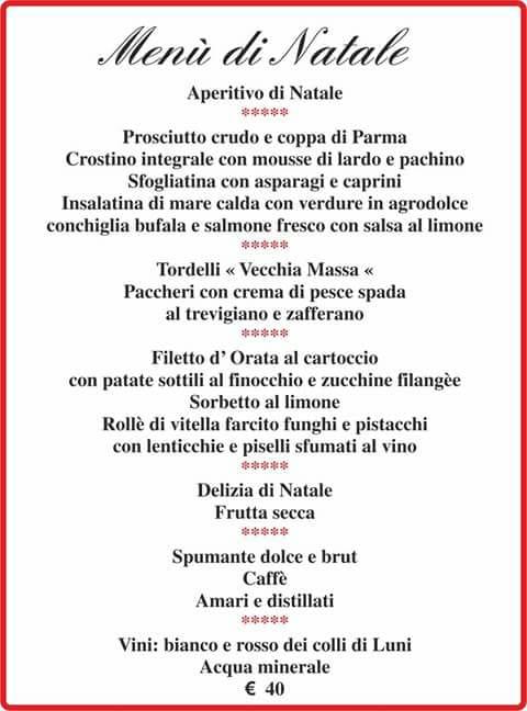 Menu di Ristorante Pizzeria Uliveto 
