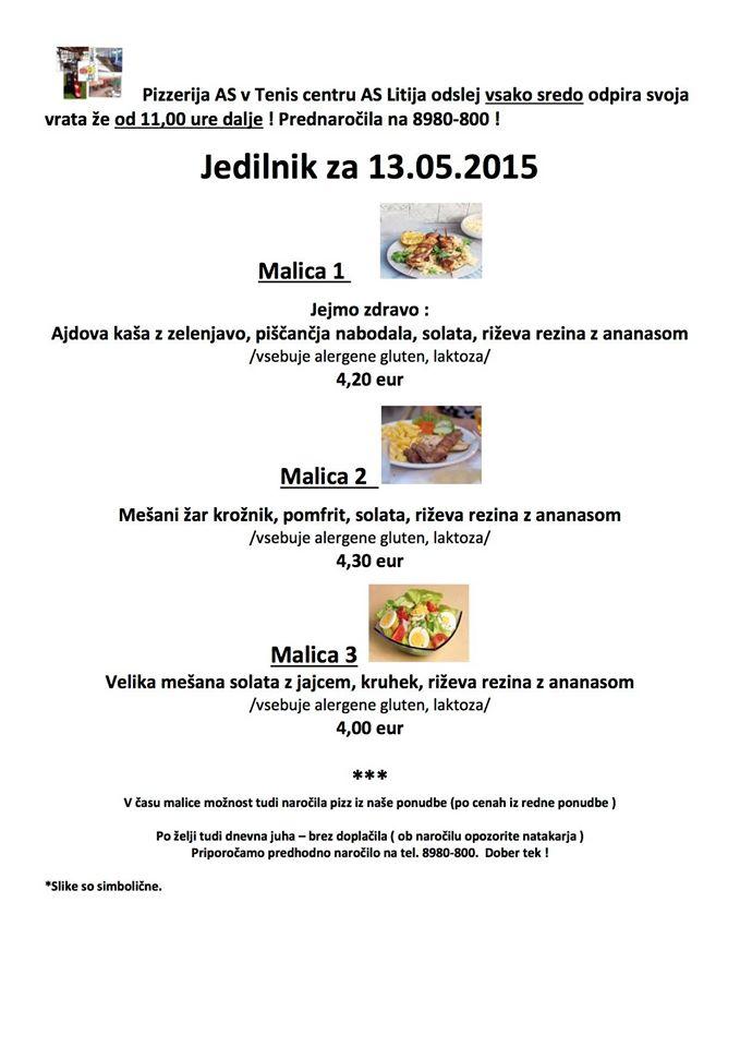 Menu di Pizzerija As 