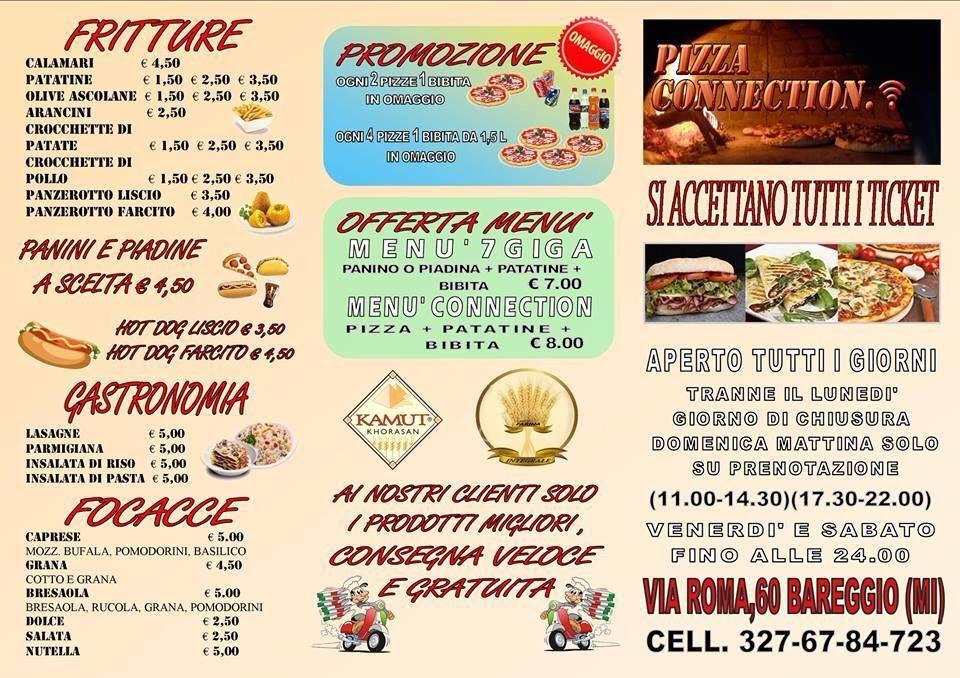 Menu di Pizza Connection 
