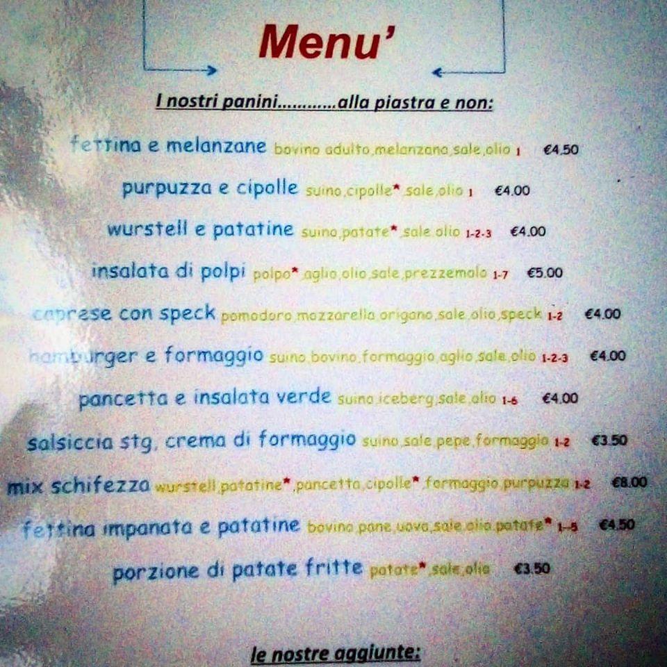 Menu di Phoenix bar 