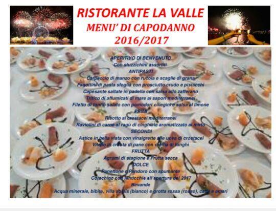 Menu di La Valle Ristorante Hotel 