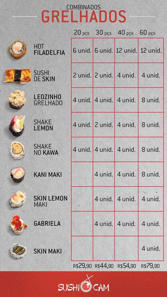 SushiCam Ipatinga cardápio