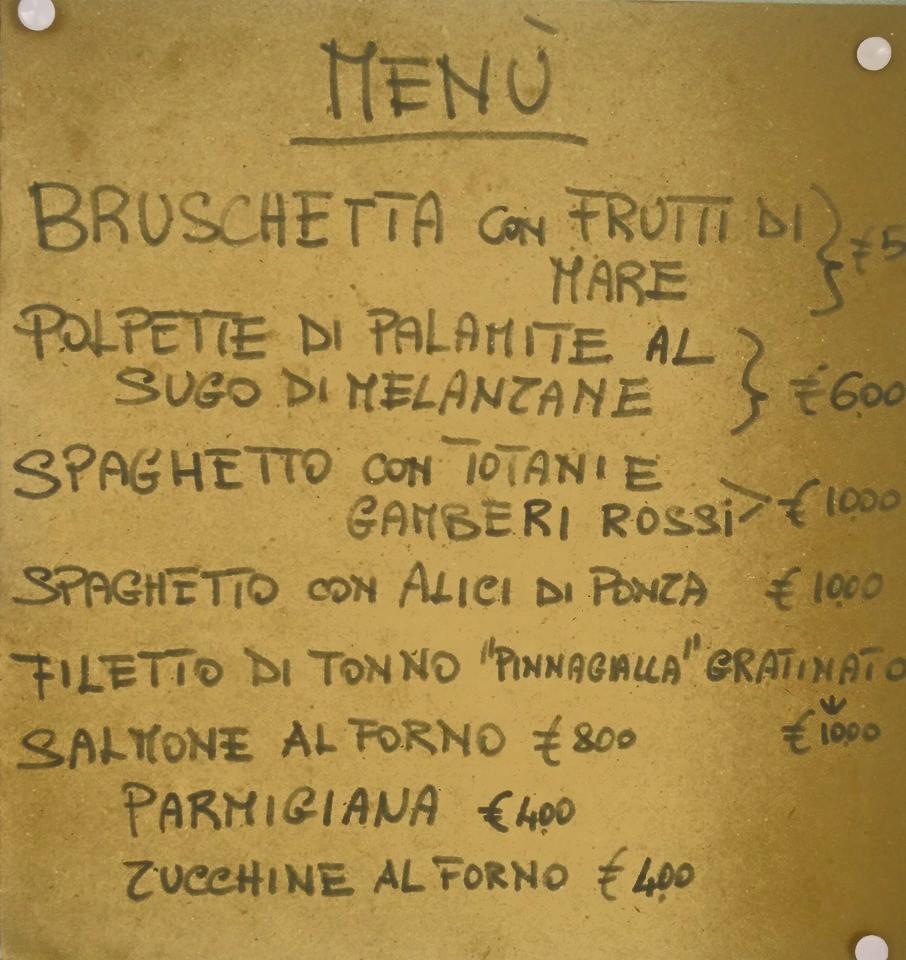 Menu di Lo spaghetto a casa tua Terracina 
