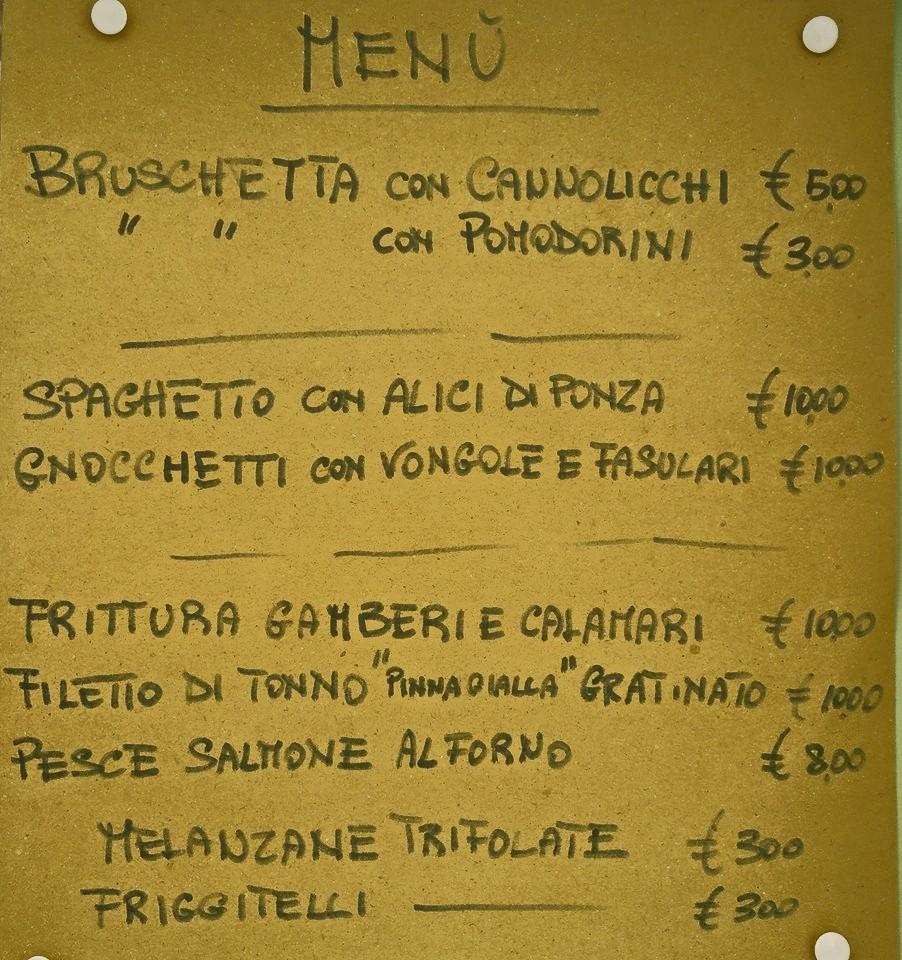 Menu di Lo spaghetto a casa tua Terracina 