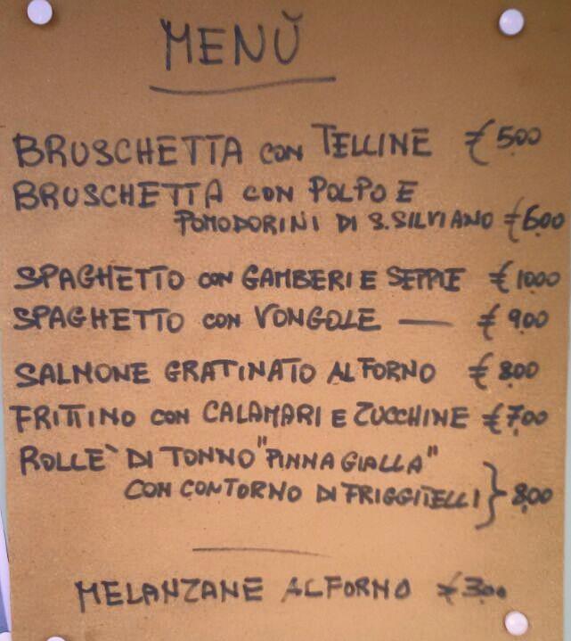 Menu di Lo spaghetto a casa tua Terracina 