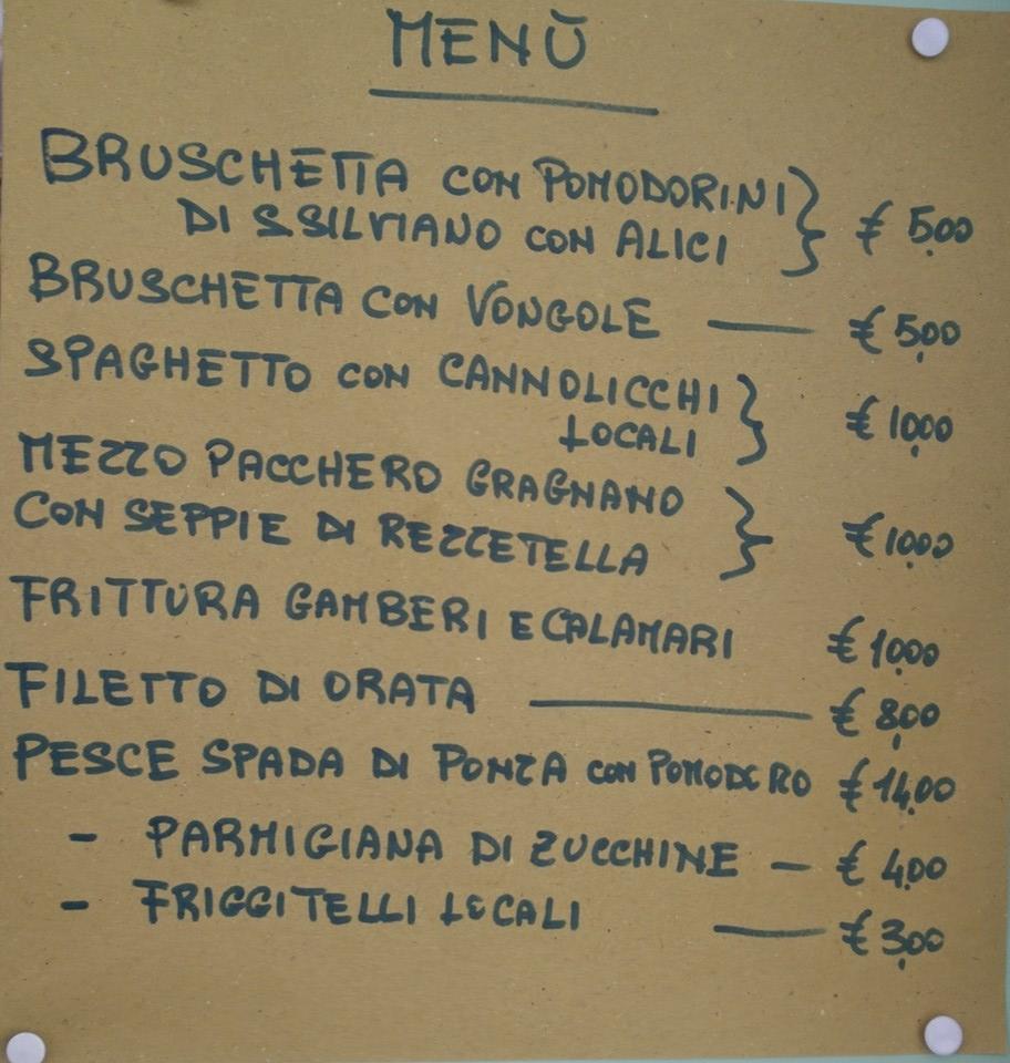Menu di Lo spaghetto a casa tua Terracina 