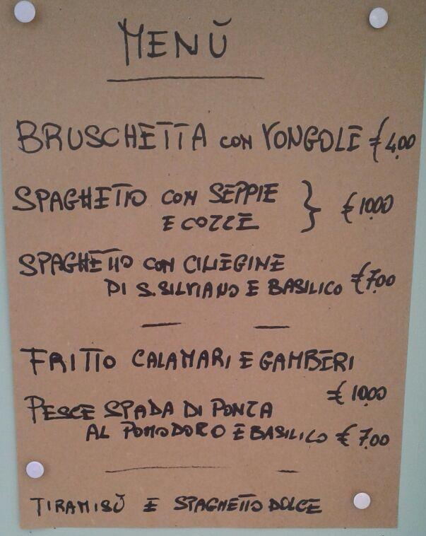 Menu di Lo spaghetto a casa tua Terracina 