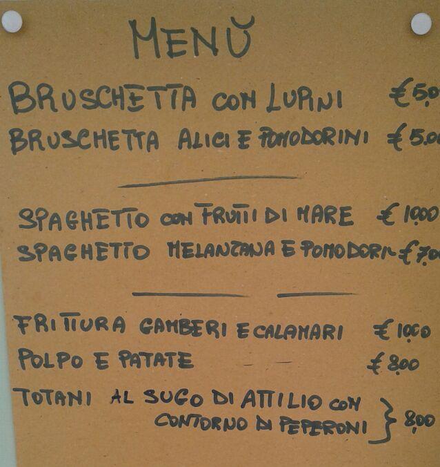 Menu di Lo spaghetto a casa tua Terracina 