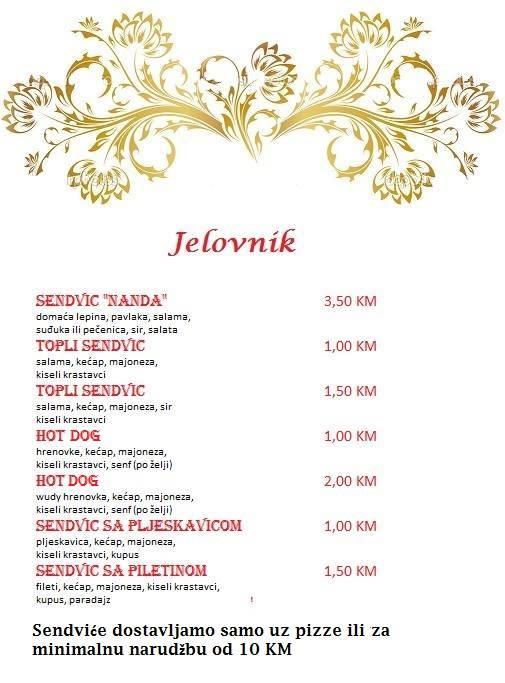 Nanda menu