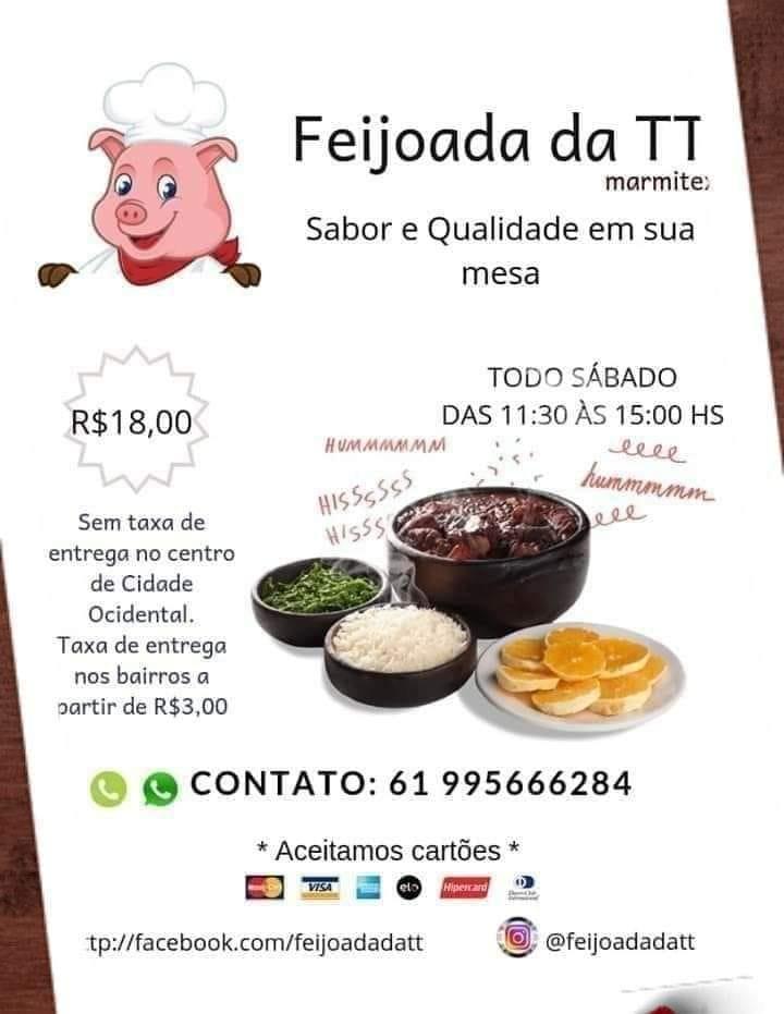Feijoada da TT cardápio