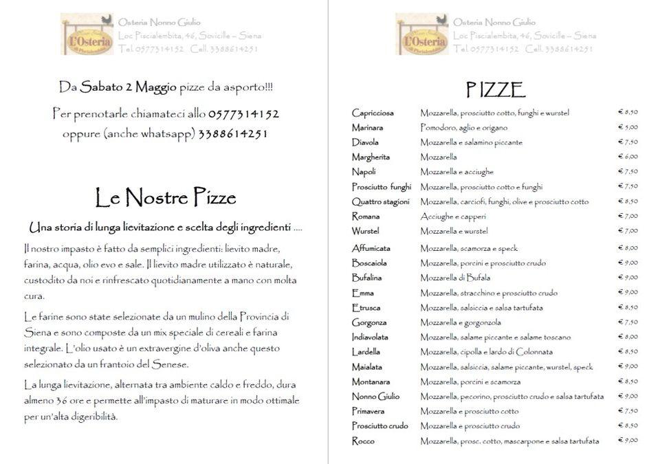 Menu di Nonno Giulio 