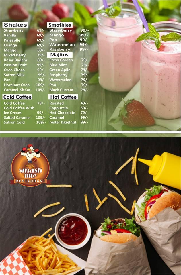SMASH BITE menu