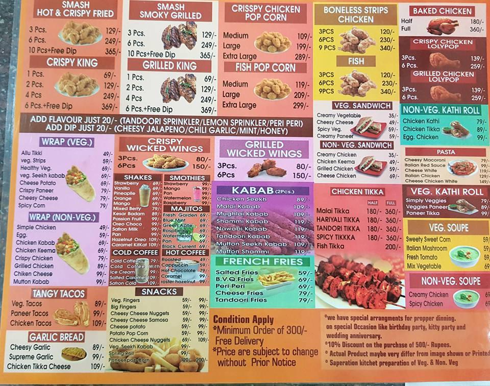 SMASH BITE menu