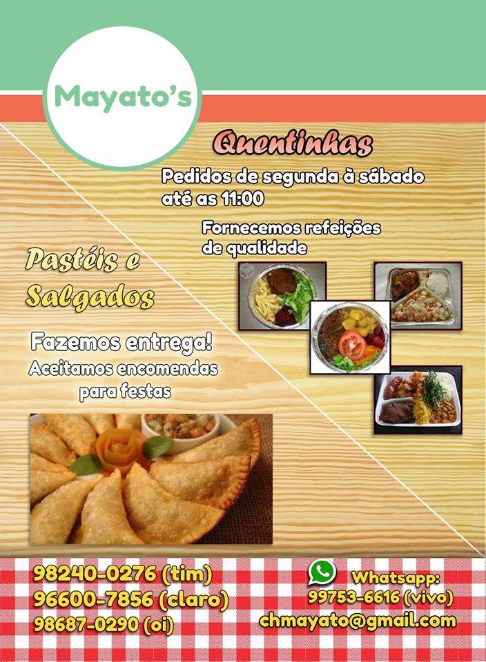 Mayato's Refeições cardápio