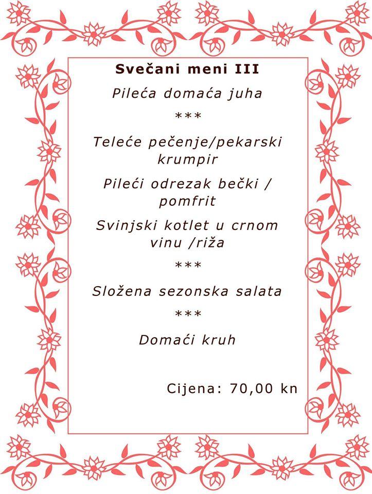 Menu di Pansion Planinski Raj 