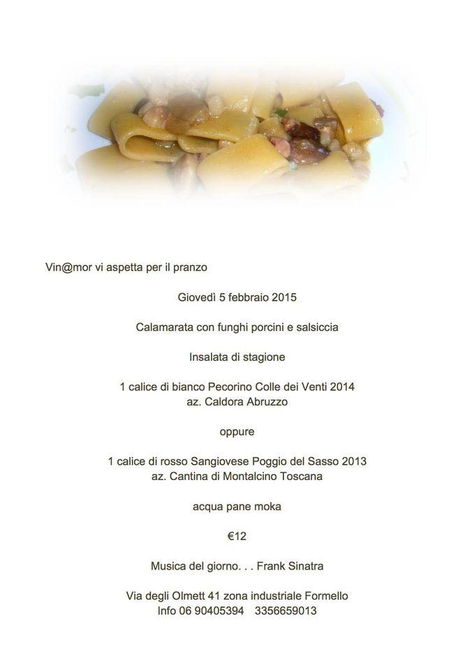 Menu di Vin@Mor 