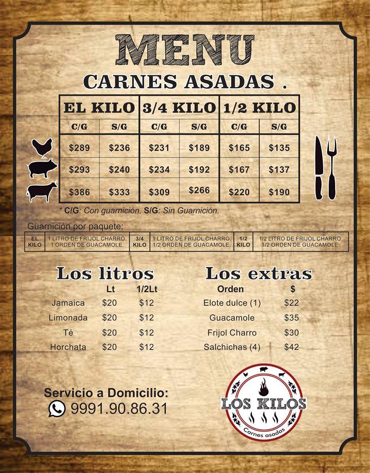 Los Kilos menu