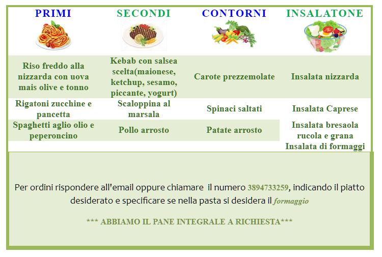 Menu di Ci ritorno 