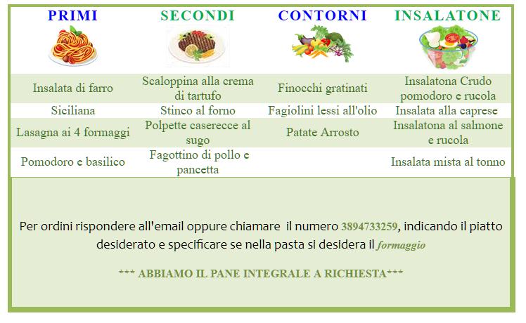 Menu di Ci ritorno 