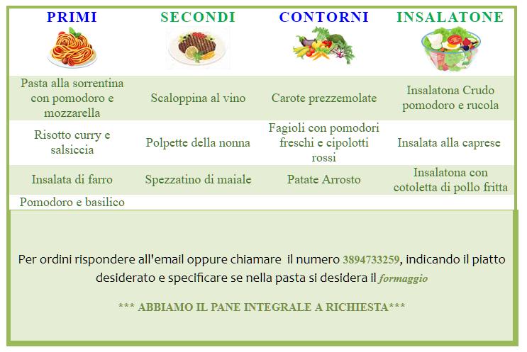Menu di Ci ritorno 