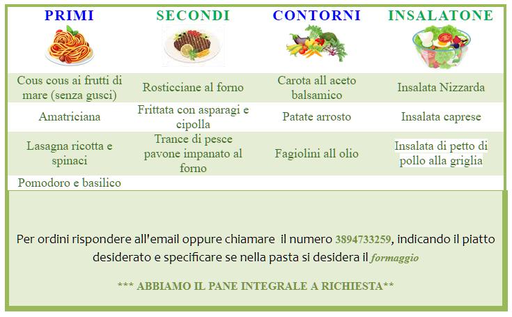 Menu di Ci ritorno 