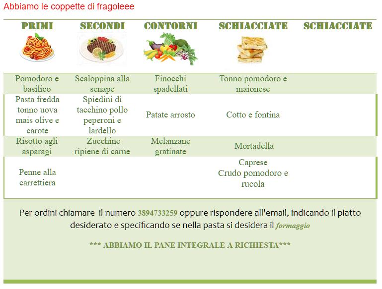 Menu di Ci ritorno 