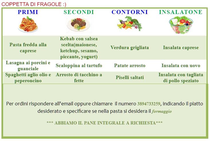 Menu di Ci ritorno 