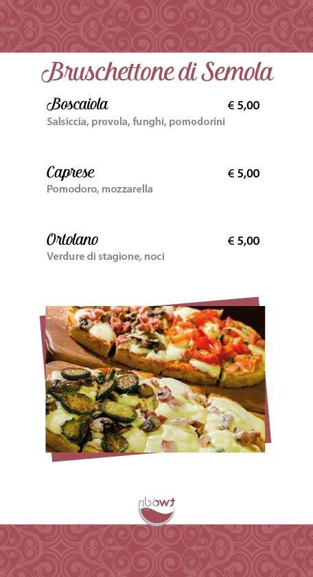 Menu di Ribotwo WINE BAR 