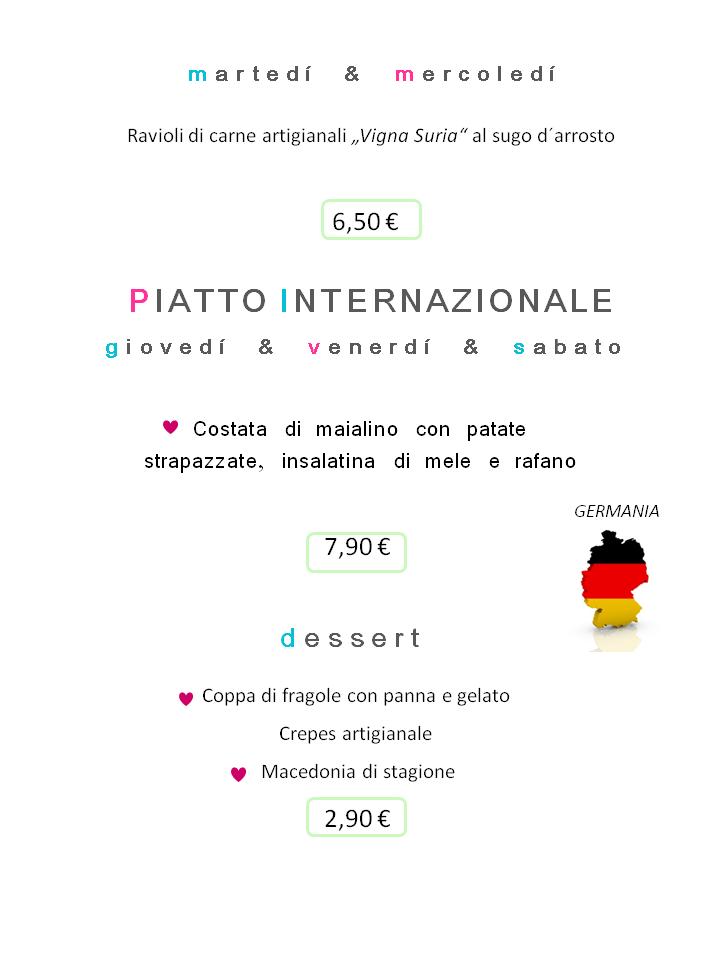Menu di OBG Caselle 